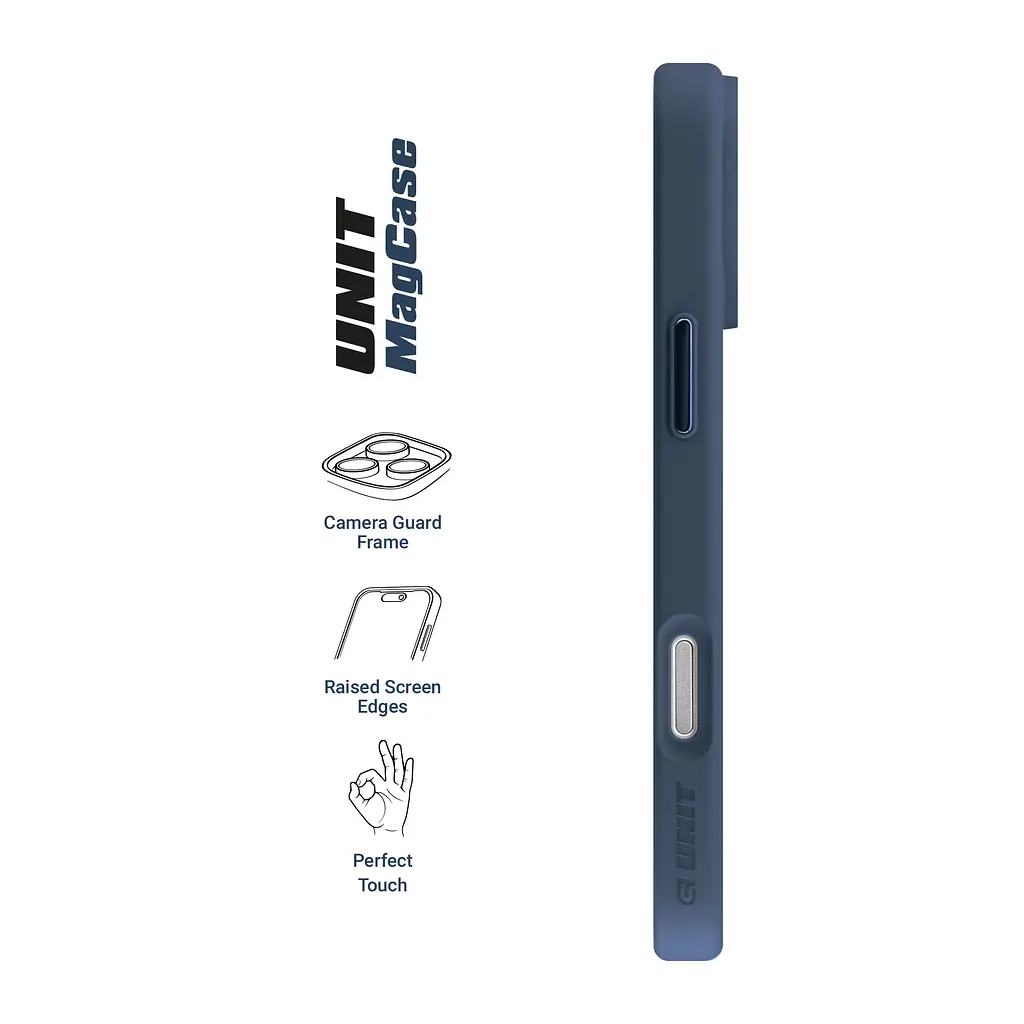 Чехол Apple iPhone 17 Pro Max, Unit MagSafe, синий, прозрачный, магсейф, противоударный, магнитный, панель-накладка с поддержкой MagSafe, с поддержкой беспроводной зарядки, TPU+PC, защита всего корпуса, ударопрочный, ArmorStandart (ARM86298) - фото 3
