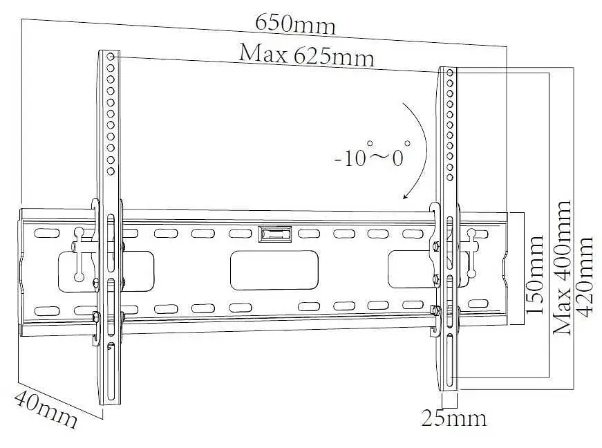 Кронштейн настінний X-Digital STEEL ST415 чорний (6185118) - фото 2