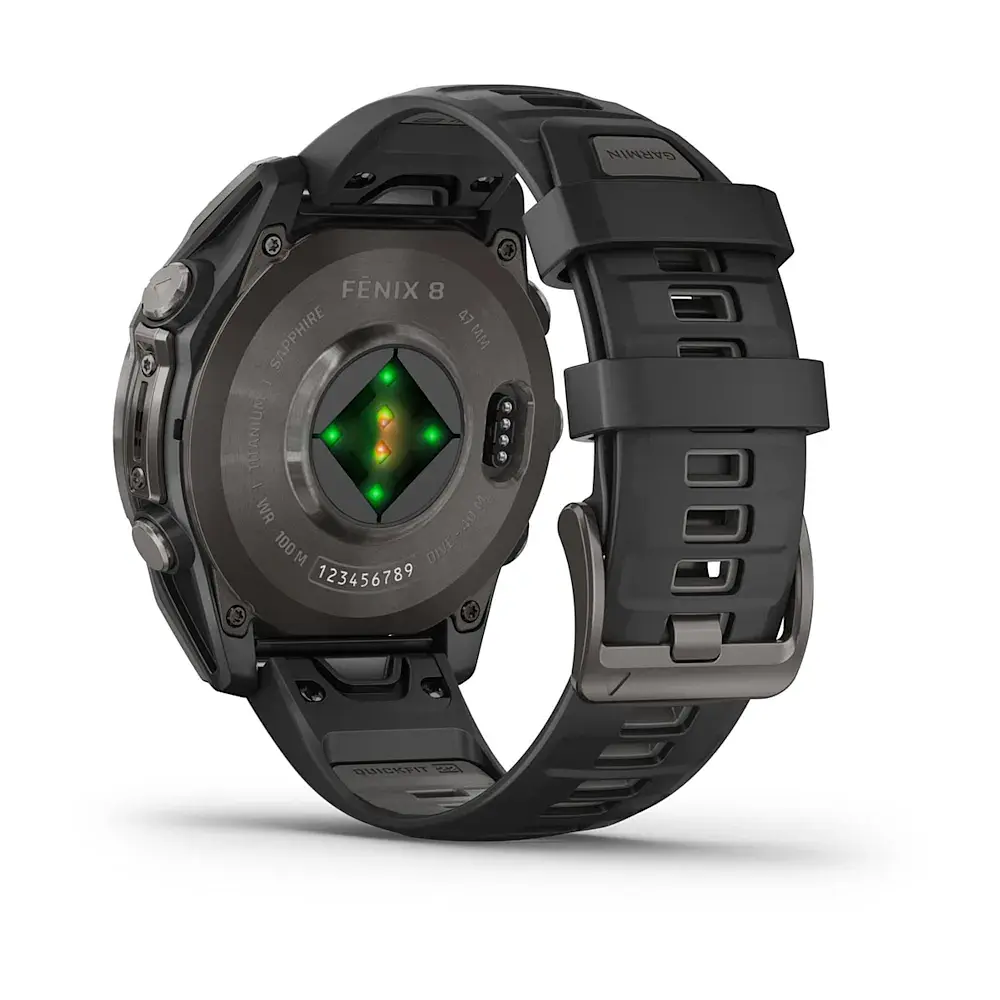 Смарт-годинник Garmin Fenix 8 47 мм AMOLED Чорний/Сірий з силіконовим ремінцем QuickFit 22 мм - фото 3