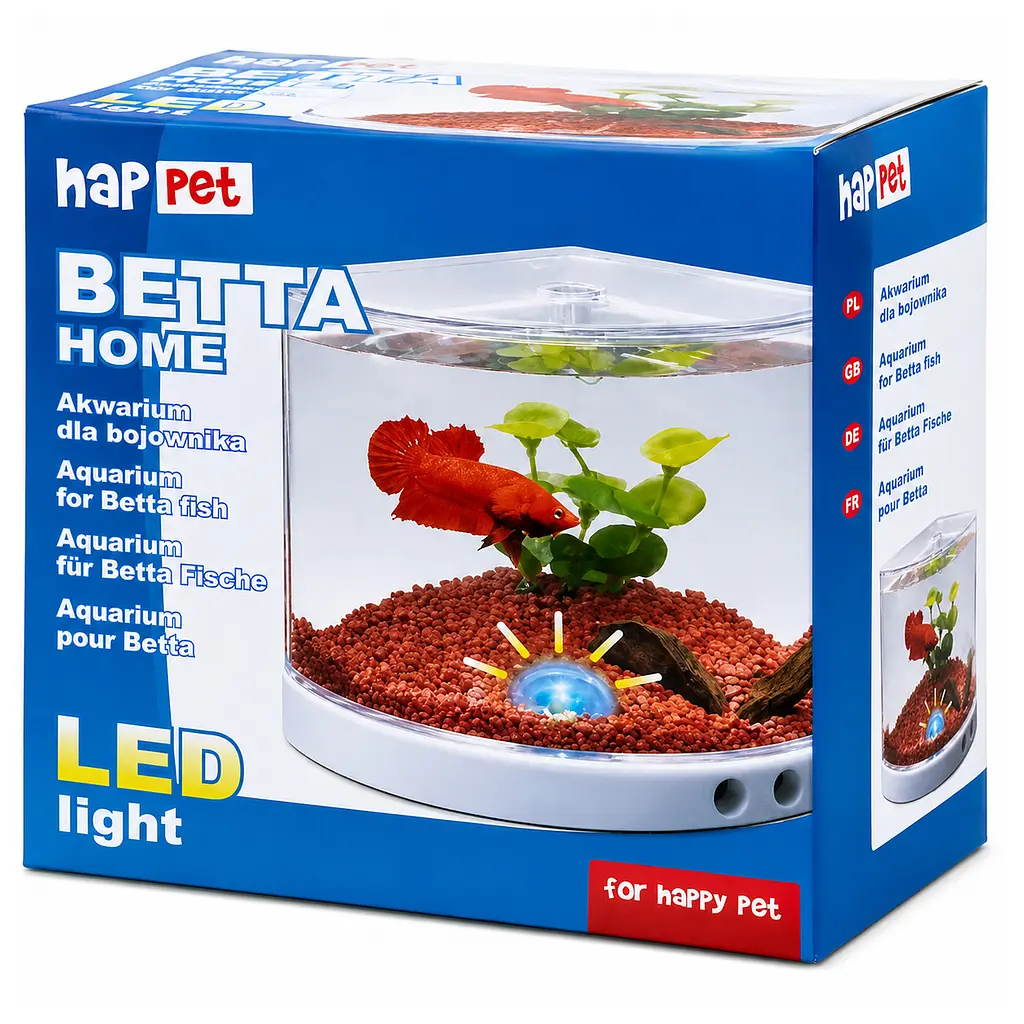 Пластиковий кутовий акваріум для півника Betta Tank T-101, ~2л, 17x10x12см - фото 2