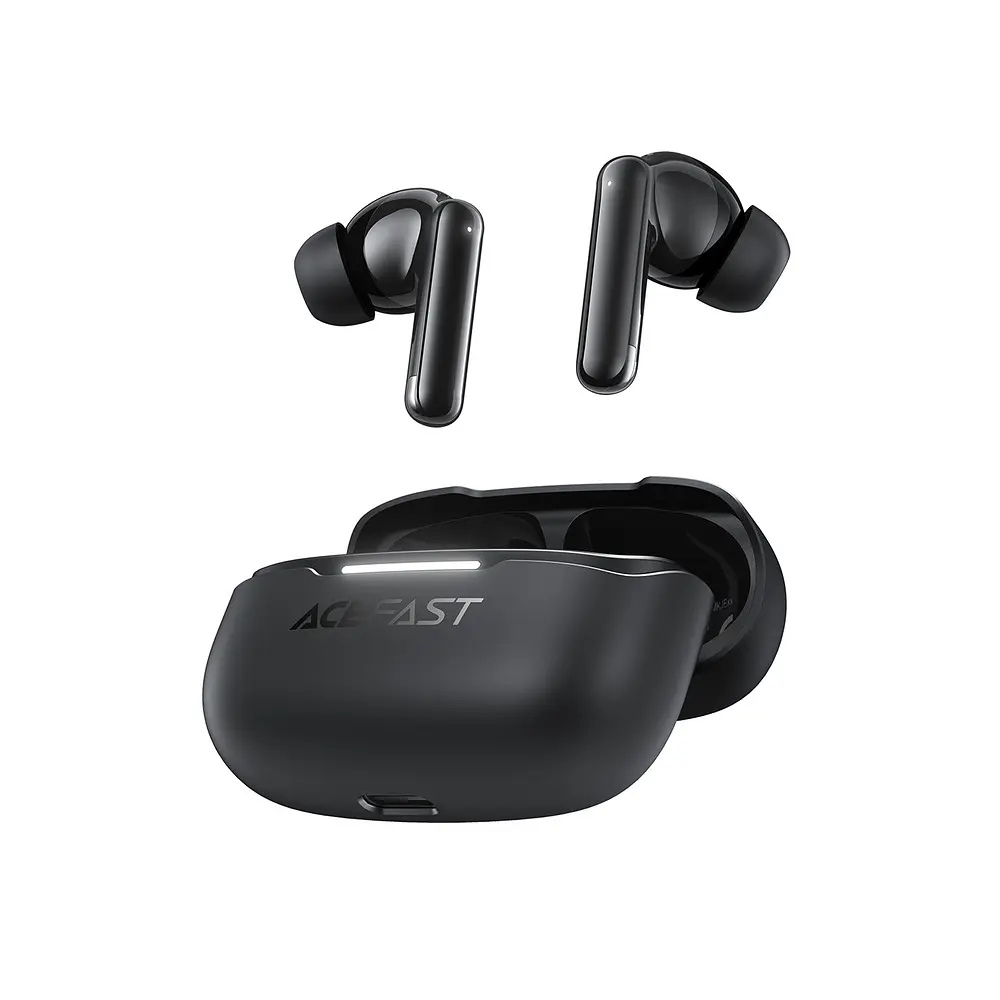 Бездротові навушники Acefast W5 hybrid noise reduction true wireless earbuds Black (6974316285373) - фото 6