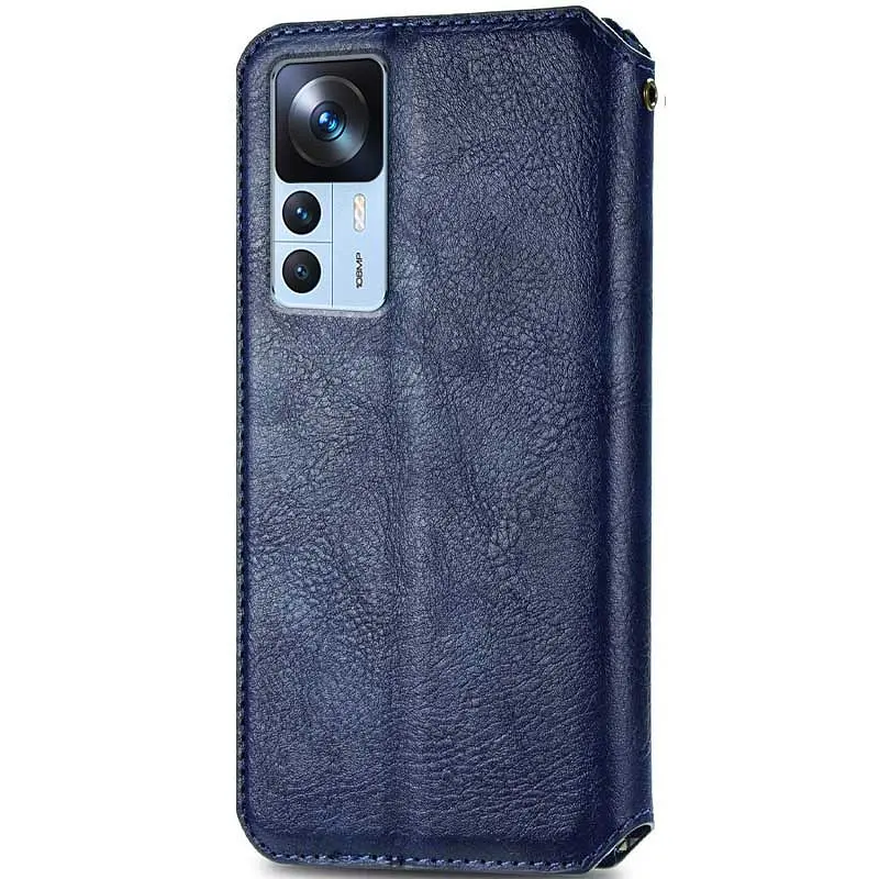 Шкіряний чохол-книжка GETMAN Cubic (PU) для Xiaomi 12T / 12T Pro Синій - фото 2