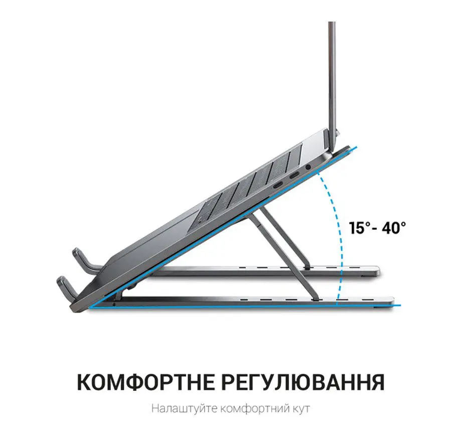 Підставка для ноутбука планшета OfficePro LS-320-B Alloy Aluminum Black - фото 3