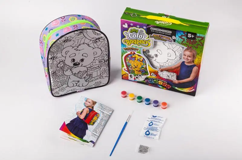 Набір для творчості CВР-01-01,02,03,04,05 "My Color BagPack" рюкзачок-розмальовка DANKO - фото 2