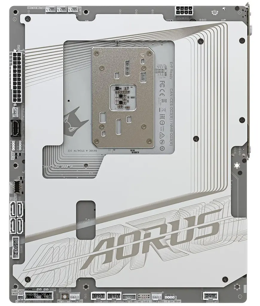 Материнська плата GIGABYTE B650E AORUS STEALTH ICE BTF (B650E AORUS STEALTH ICE) (Socket AM5, AMD B650, ATX) - фото 4