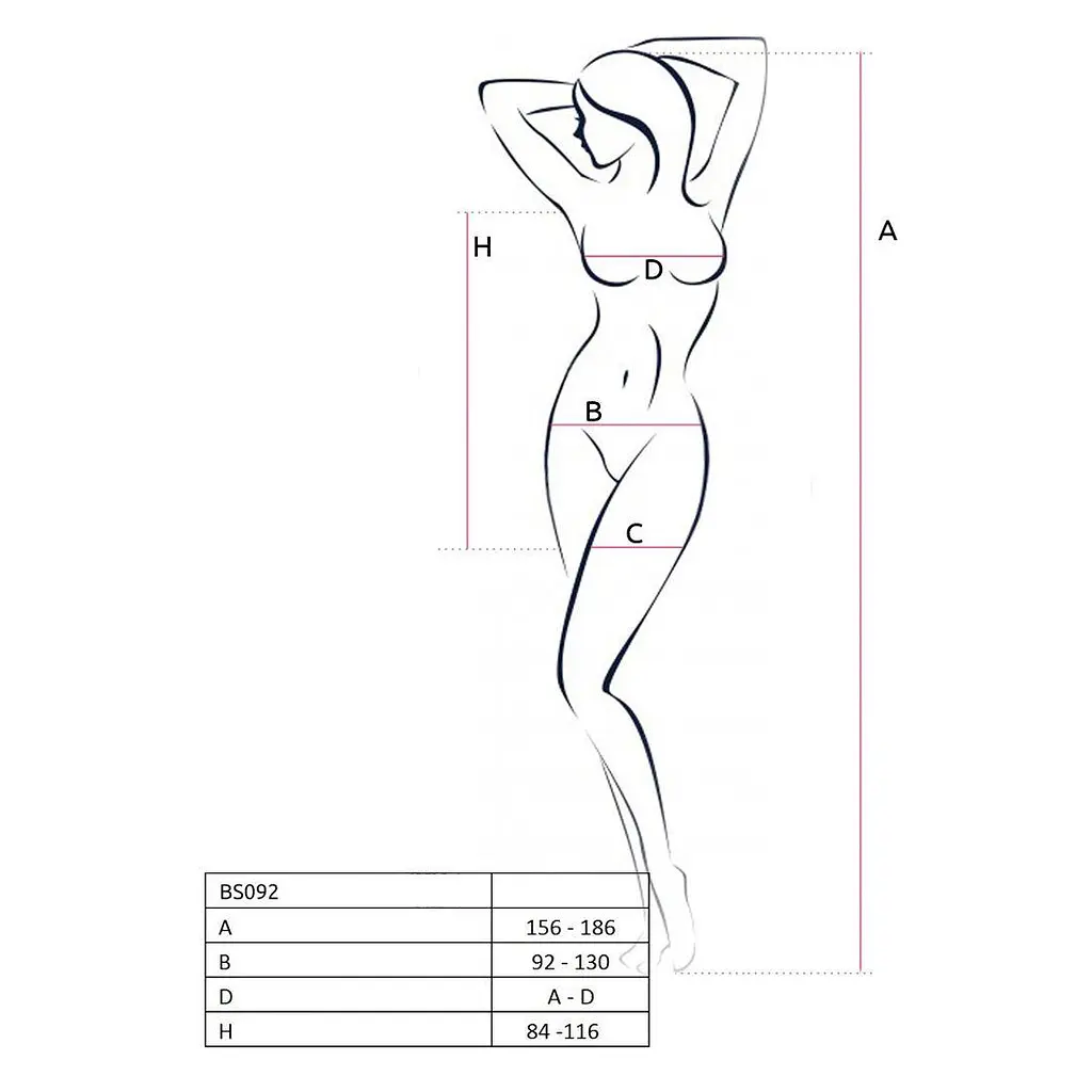 Бодістокінг-сукня з відкритими грудьми Passion BS092 red One size - фото 3