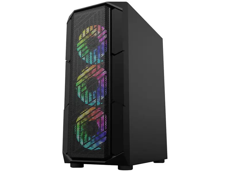 Корпус 1stPlayer XF-BK-4F7 Black - фото 2