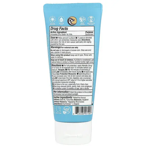 Сонцезахисні засоби Active Mineral Sunscreen Cream SPF 30 87 мл Badger vit0004905 - фото 2