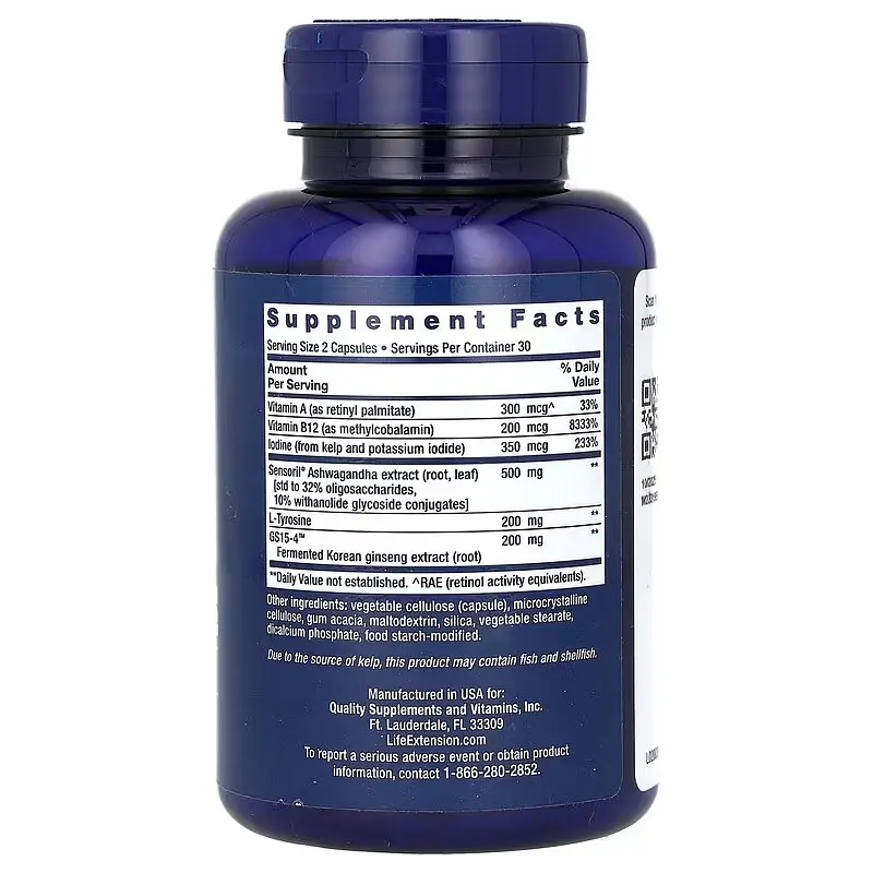 Комплексы для поддержки щитовидки Thyroid Support Complex 60 Capsules Life Extension vit0005607 - фото 2