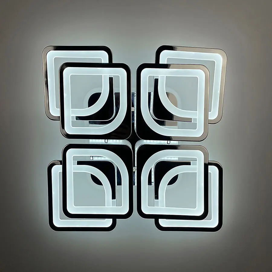 Светодиодная LED люстра с RGB подсветкой в ​​корпусе цвета хром Ст. A 2281/4+4 S RGB CH | Line F - фото 7