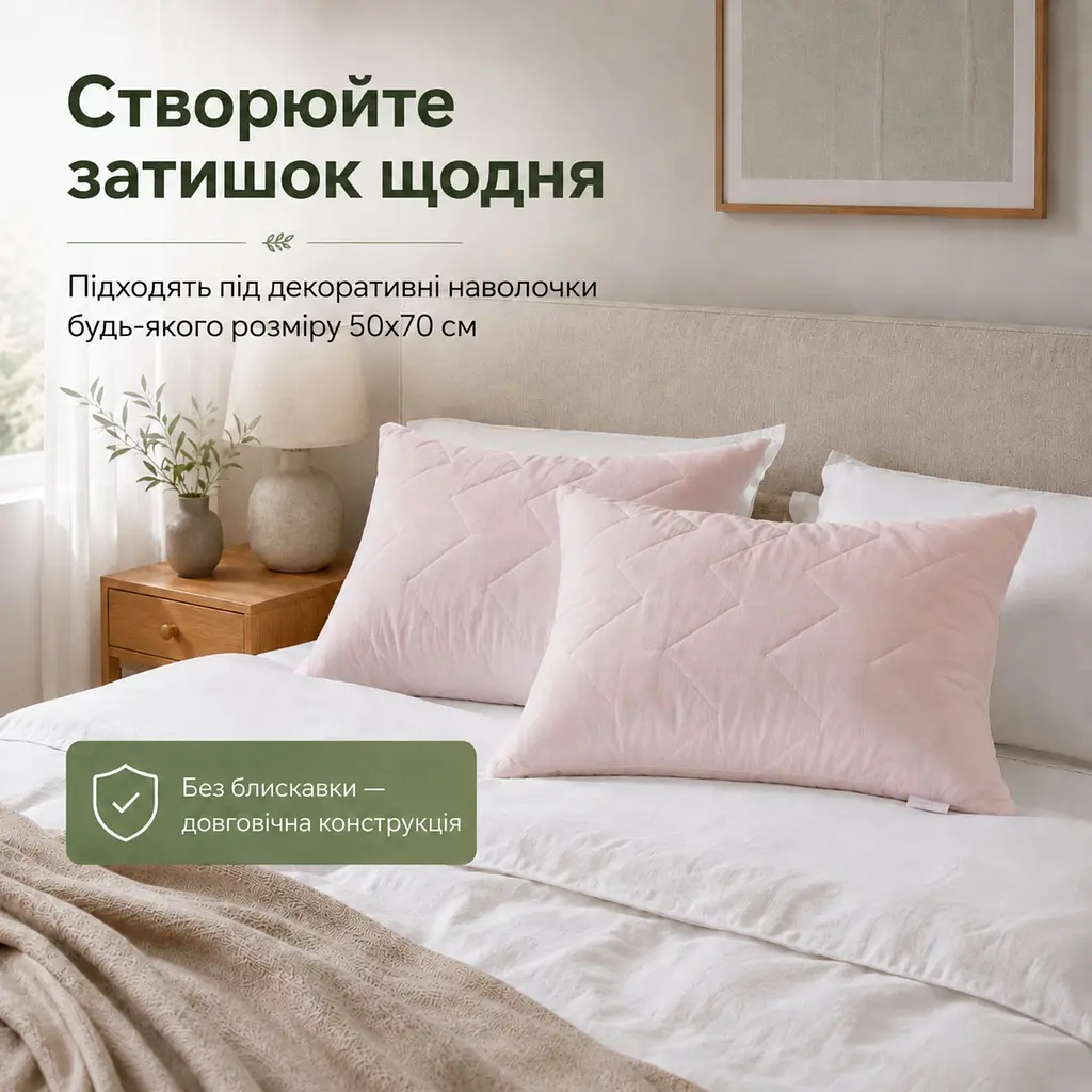 Набір подушок Ideia Лови Момент акційний 2 шт. 50х70 см пудра (8-29752*005) - фото 3