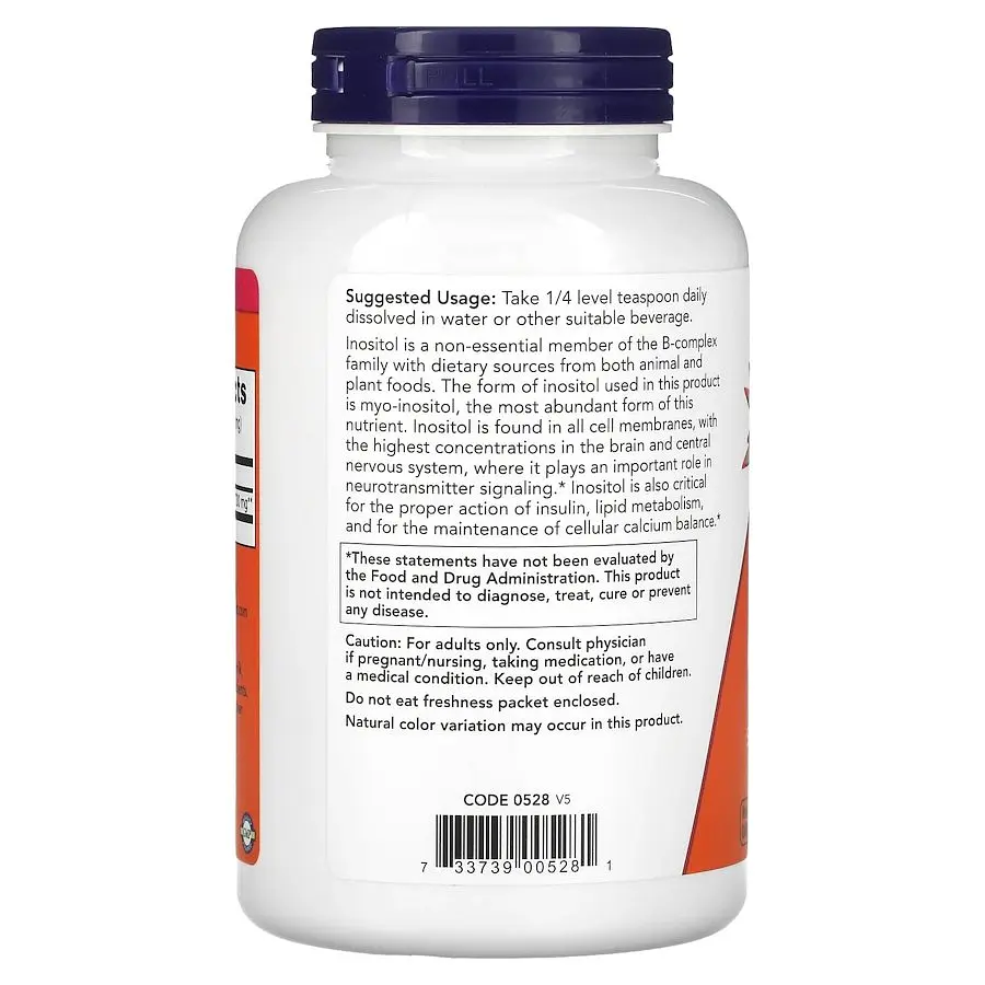 Інозитол NOW Inositol Powder, 227 грам для клітинного здоров’я - фото 3