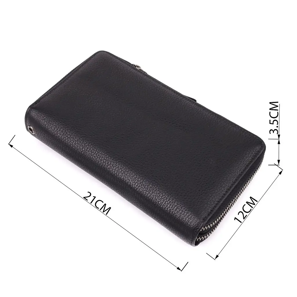 Цікавий чоловічий клатч із натуральної шкіри Vintage 23063 чорний - фото 3