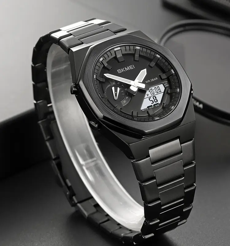 Наручний годинник чоловічий 1816BKBKWT Black-Black-White Skmei acs0030575 - фото 4