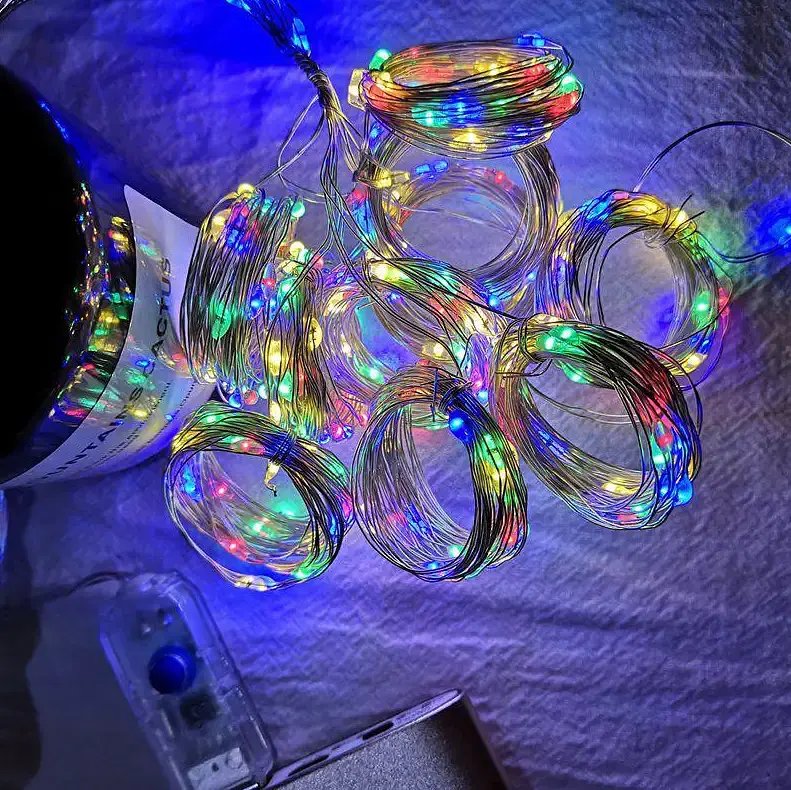 Світлодіодна гірлянда-штора 3 х 2 м 200 LED 8 режимів роботи Різнокольорова (00375)
 - фото 3