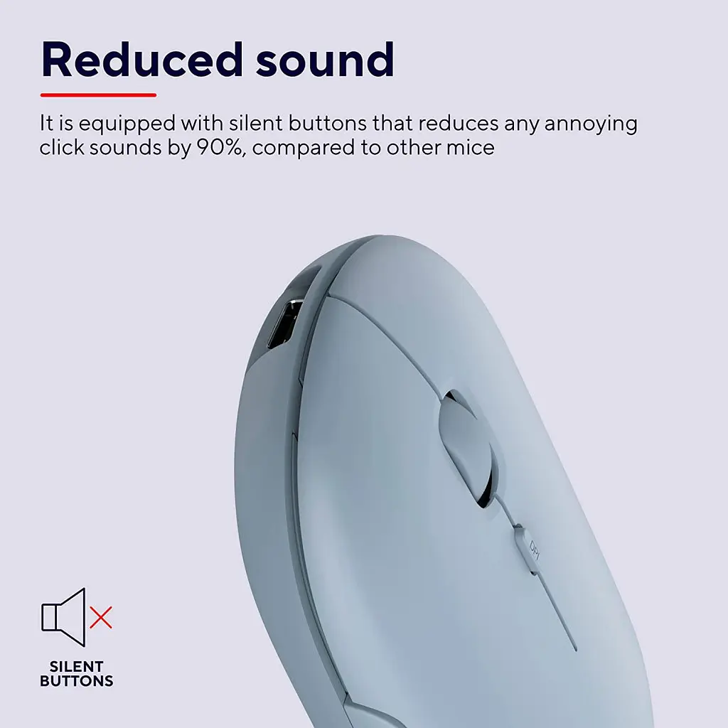 Мышка Trust Puck Wireless/Bluetooth Silent Blue (24126) - фото 8