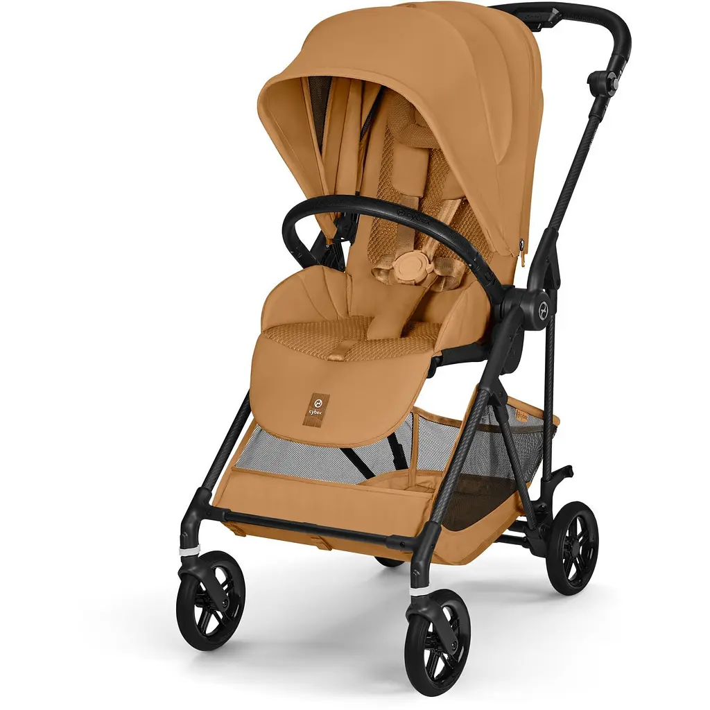Коляска Melio Carbon Cinnamon Yellow (з бампером)