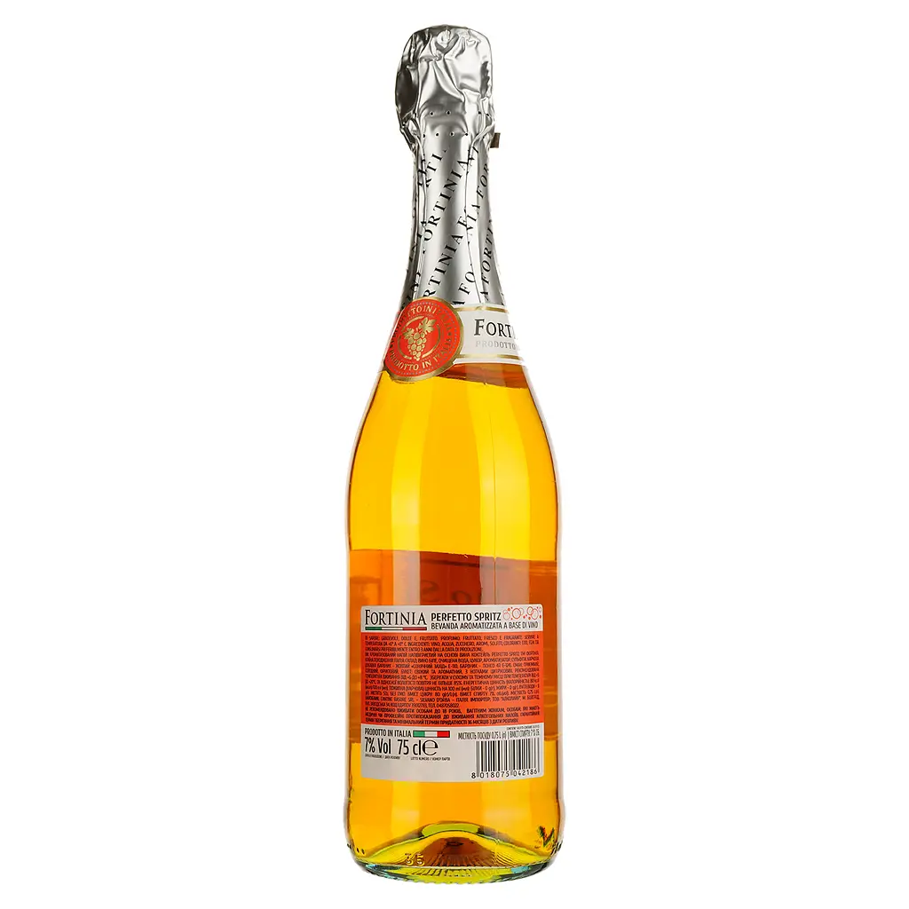 Напиток винный игристый Fortinia Perfetto Spritz оранжевый полусладкий 0.75 л - фото 2