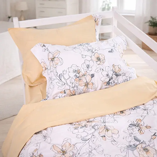 Дитяча постільна білизна JUNIOR Poplin beige flowers (2200012797310) - фото 7