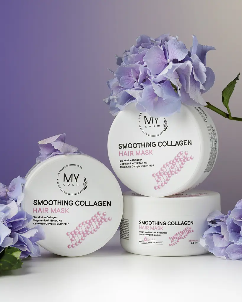 Колагенова маска MY COSM Smoothing Collagen Mask для розгладження волосся 250 мл - фото 2