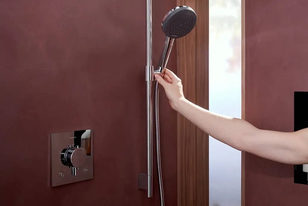 Душовий гарнітур Hansgrohe Raindance Alive Select S EcoSmart зі стійкою Unica S Puro 90 chrome 24603000 - фото 3