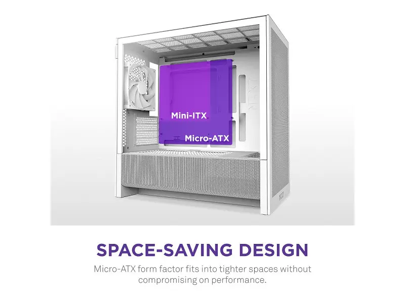 Корпус NZXT H3 Flow White (CC-H31FW-01) - фото 3