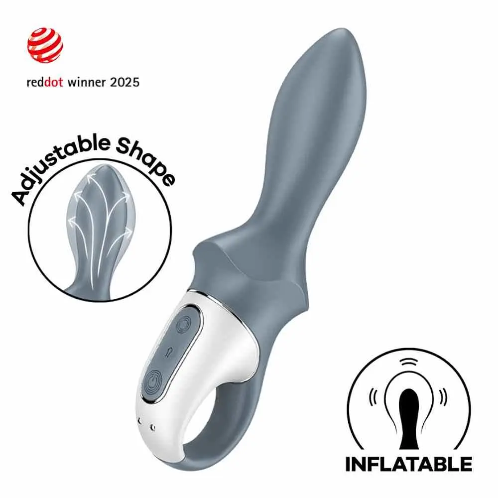 Вібратор Satisfyer Air Pump Booty 1, 17.5 см (сірий) - фото 9