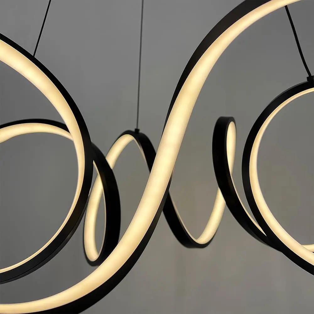 Роскошная черная люстра MARCELA Ø 70 см | Line F | Ст. MJ74-700 BK - фото 3