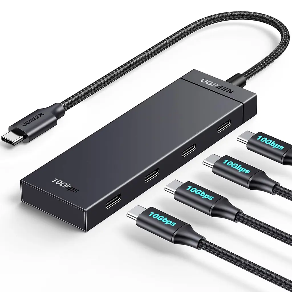Хаб USB 3.2 Type-C -> 4хUSB-C 3.2 Gen2 10Gbps Black CM806 Ugreen - фото 3