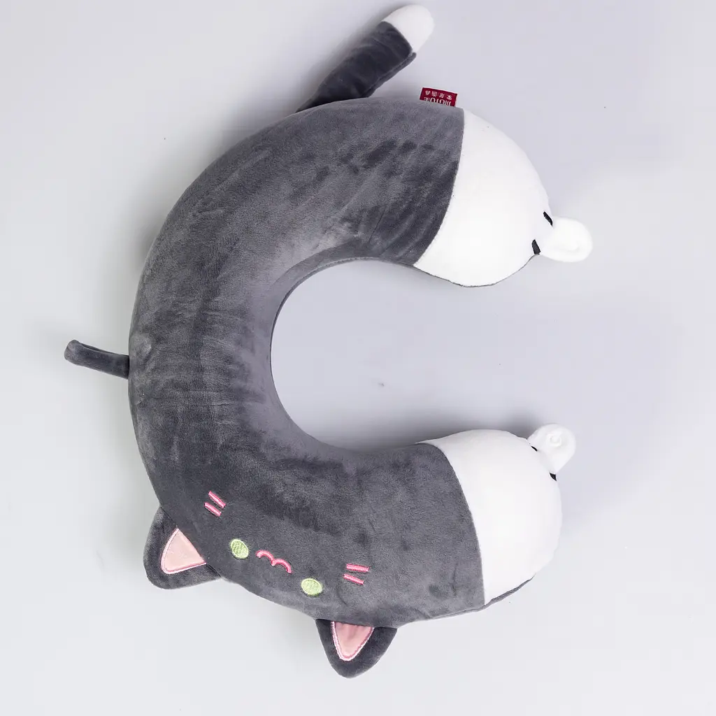 Подушка для шиї Kitty U-подібна темно-сірий HP-56-11BG - фото 3