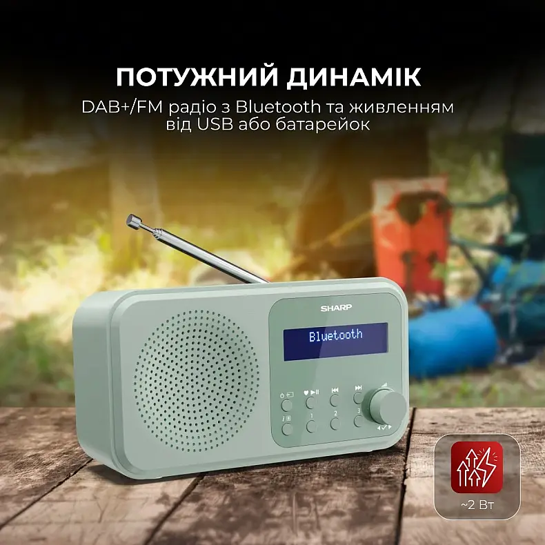 Радиоприемник Sharp DR-P420 Green - фото 7