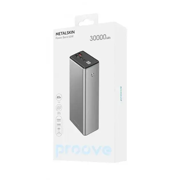 Портативная батарея Proove Metalskin 65W 30000mAh аккумулятор для зарядки ноутбуков - фото 4
