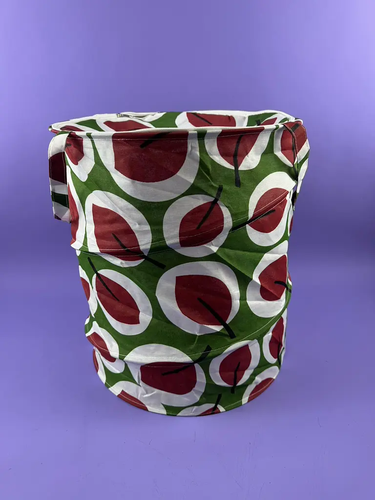 Корзина для игрушек большая зелено-брюшная 1302 М, ткань (нейлон), складывается, размер 45х50 см, для порядка в детской - фото 3