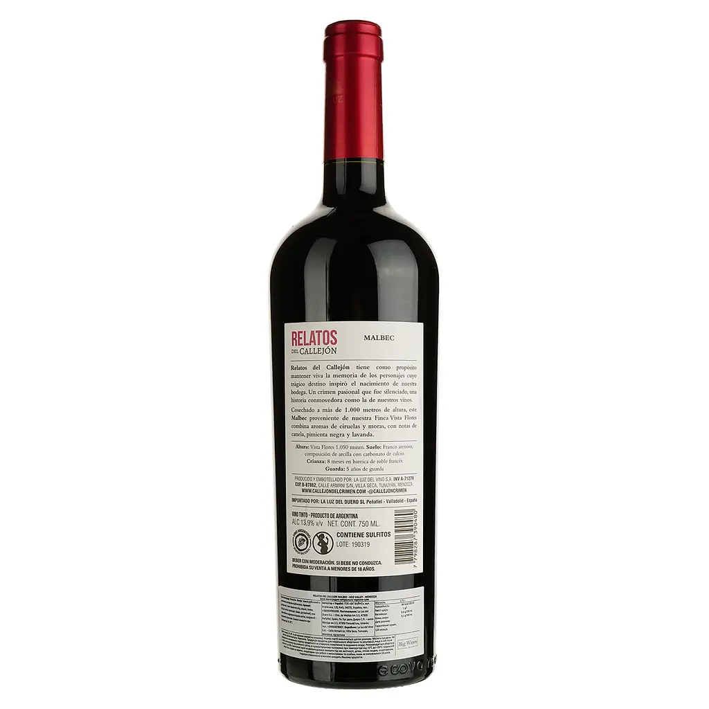 Вино La Luz Relatos Del Callejon Malbec Uco Valley Mendoza красное сухое 0.75 л - фото 2