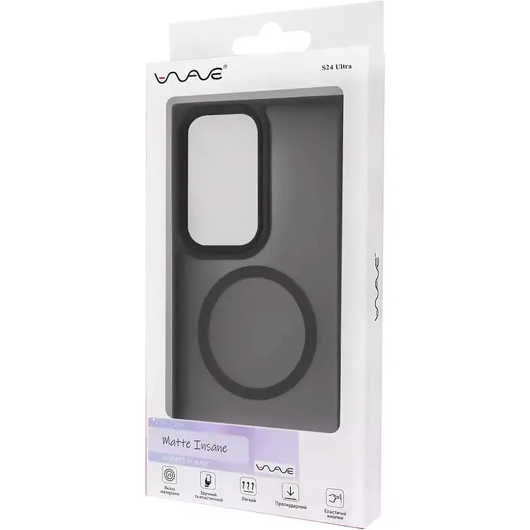 Чехол Wave Matte with MagSafe для Samsung Galaxy S24 Ultra Black [100829] - фото 5