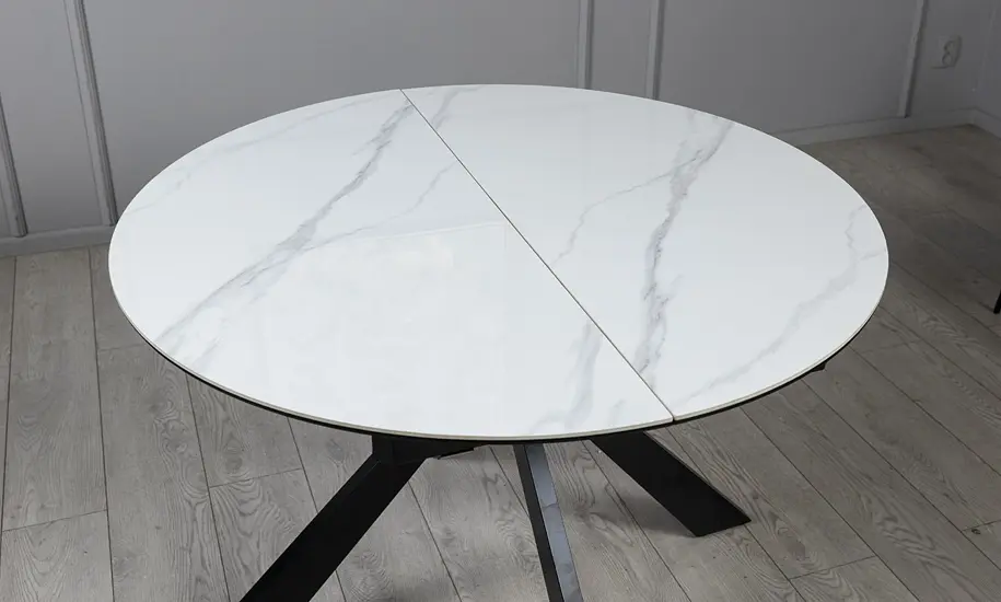 Стіл Prestol Асті розкладний 1100/1400х1100х750 білий - фото 4