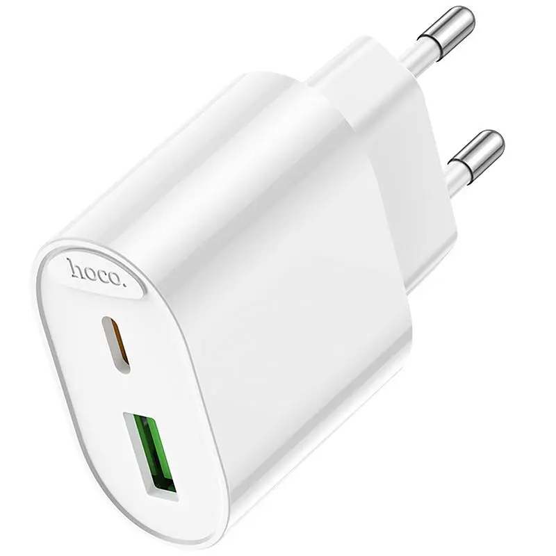 МЗП Hoco C109A Fighter PD20W+QC3.0 (1USB-A/1C) White - фото 2