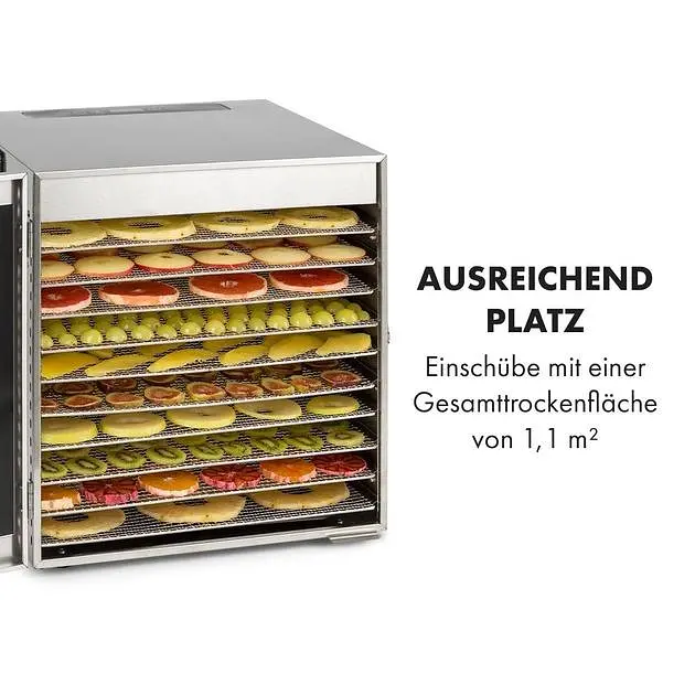 Дегидратор сушилки для овощей фруктов мяса грибов Klarstein Captain Jerky 110 (10035735) - фото 4