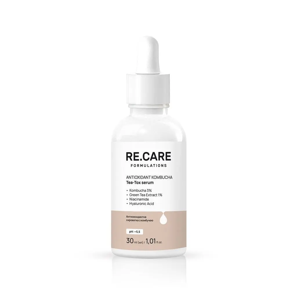 Антиоксидантна сироватка з комбучею Re.Care Antioxidant Kombucha Tea-Tox Serum 30 мл - фото 4