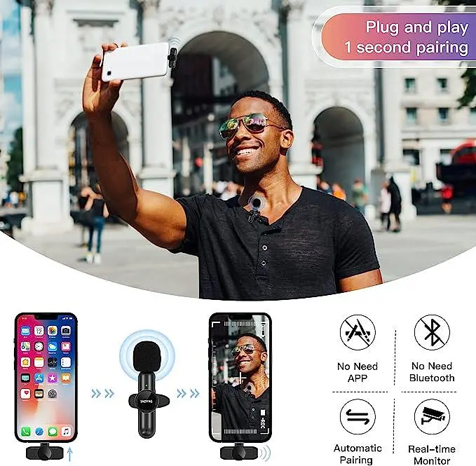 Бездротовий мікрофон SNZIYAG для телефона Android петличний - фото 6