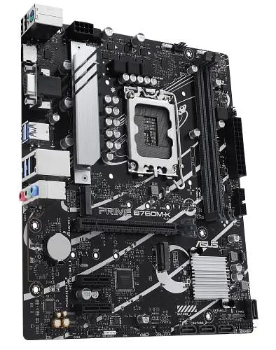 Материнская плата LGA1700, Asus PRIME B760M-K, B760, 2xDDR5, Int.Video(CPU), 4xSATA3, 2xM.2, 1xPCI-E 16x 4.0, 2xPCI-E 1x 4.0, Realtek 7. 5xUSB3.2/4xUSB2.0, VGA/HDMI, MicroATX - фото 3