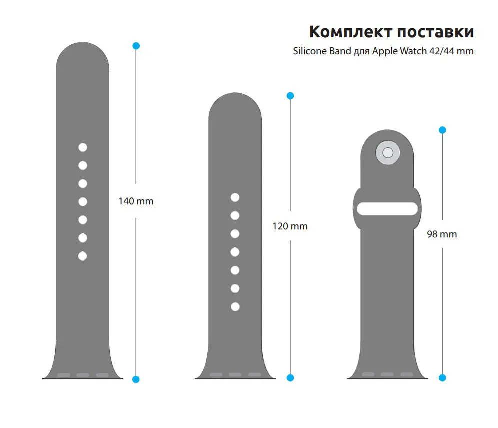 Силіконовий ремінець на смарт-годинник для Apple Watch 42,44,45,46,49 mm, Sport Band (3 Straps), succulent, зі зручною застібкою, для годинника епл вотч, спортивний, ArmorStandart (ARM65086) - фото 3