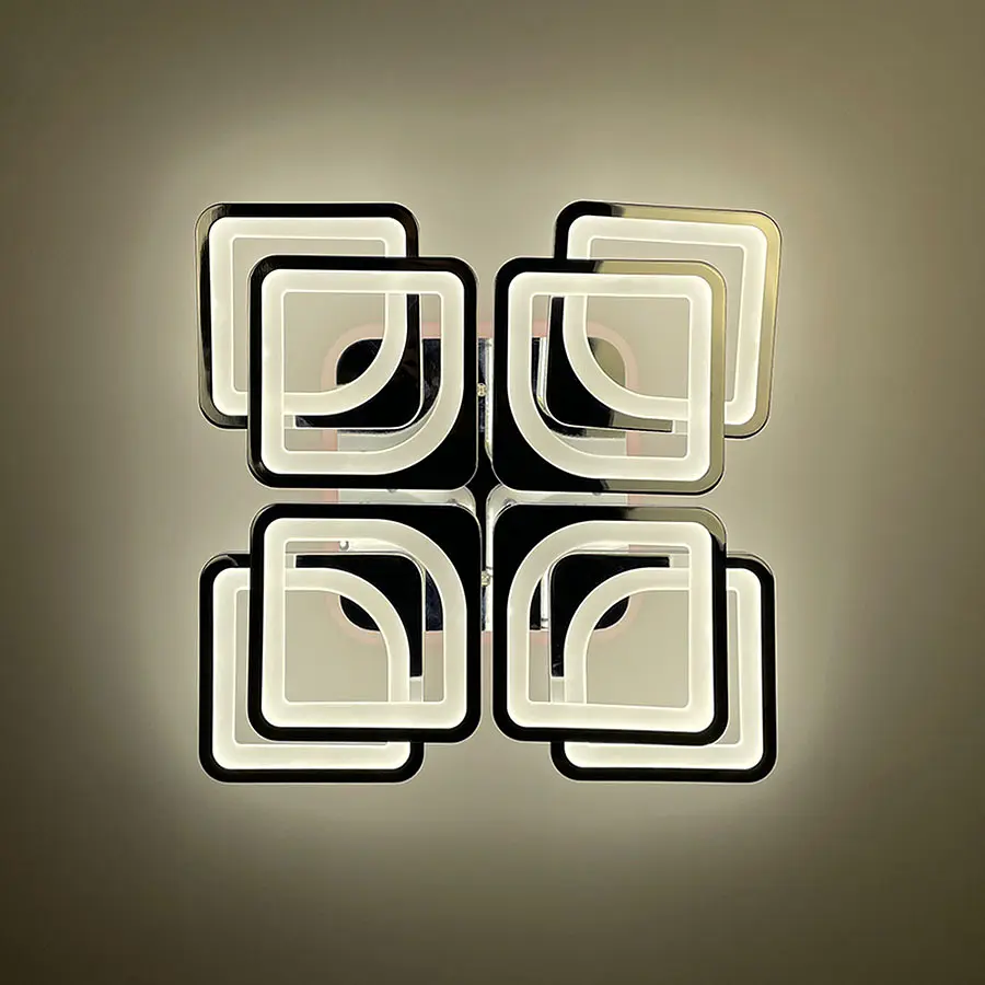 Светодиодная LED люстра с RGB подсветкой в ​​корпусе цвета хром Ст. A 2281/4+4 S RGB CH | Line F - фото 6