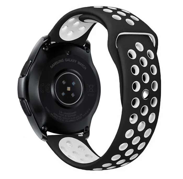 Спортивный ремешок Primo Perfor Sport для Samsung Galaxy Watch 42 мм (SM-R810) Black White - фото 2