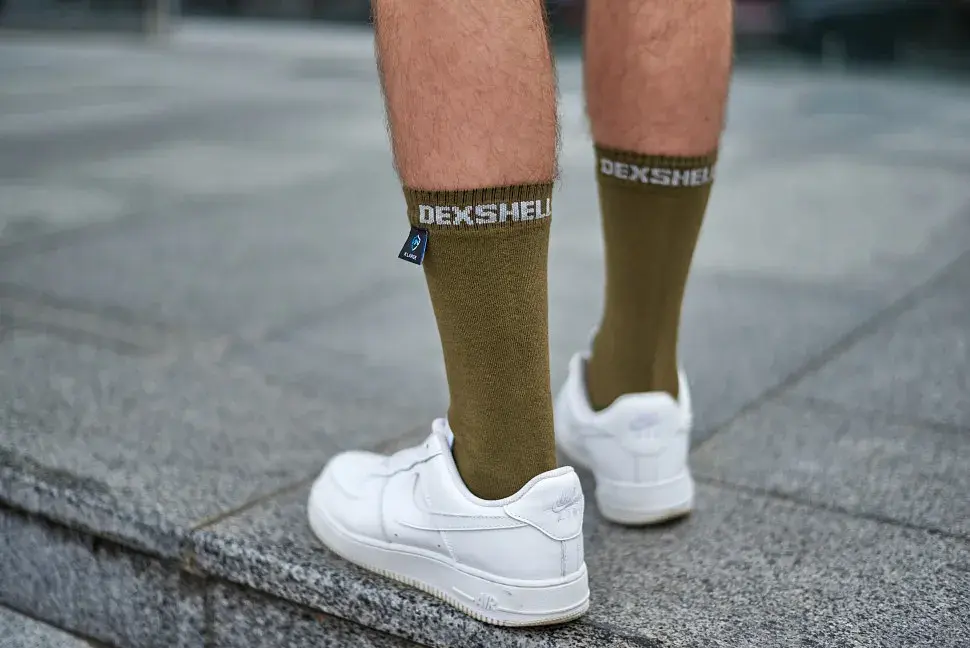 Водонепроникні шкарпетки Dexshell Ultra Thin Crew OG Socks S Swamp Green (DS683OGS) - фото 5
