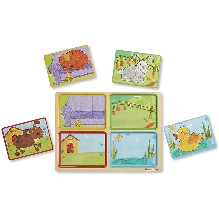 Пазли Melissa & Doug Грайливі друзі дерев'яні у футлярі (MD31364) - фото 4