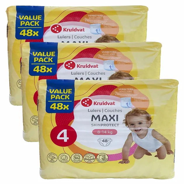 Підгузки Kruidvat 4 Maxi (8-14 кг), 144 шт