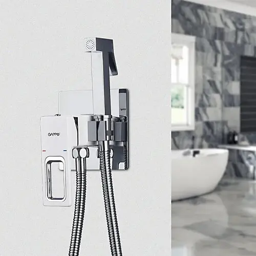 Встраиваемый гигиенический душ GAPPO G7217-8, белый/хром - фото 3