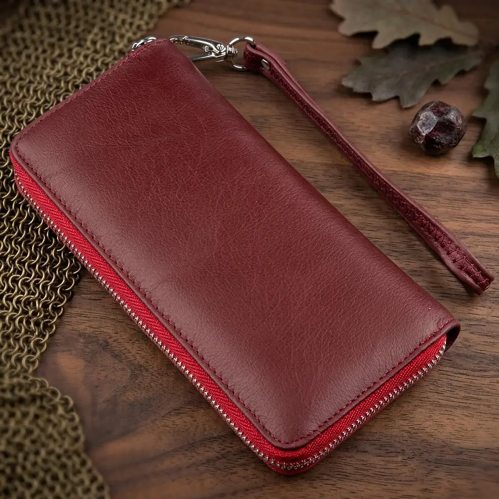 Універсальний клатч-гаманець ST Leather 18935 темно-червоний - фото 3