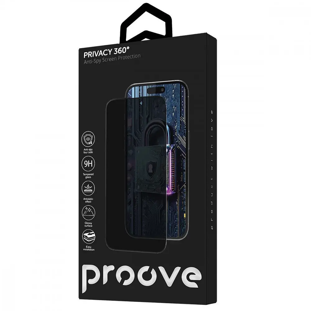 Захисне скло Proove Privacy 360 Installation Box iPhone 14 Pro Max/15 Plus/16 Plus - фото 2